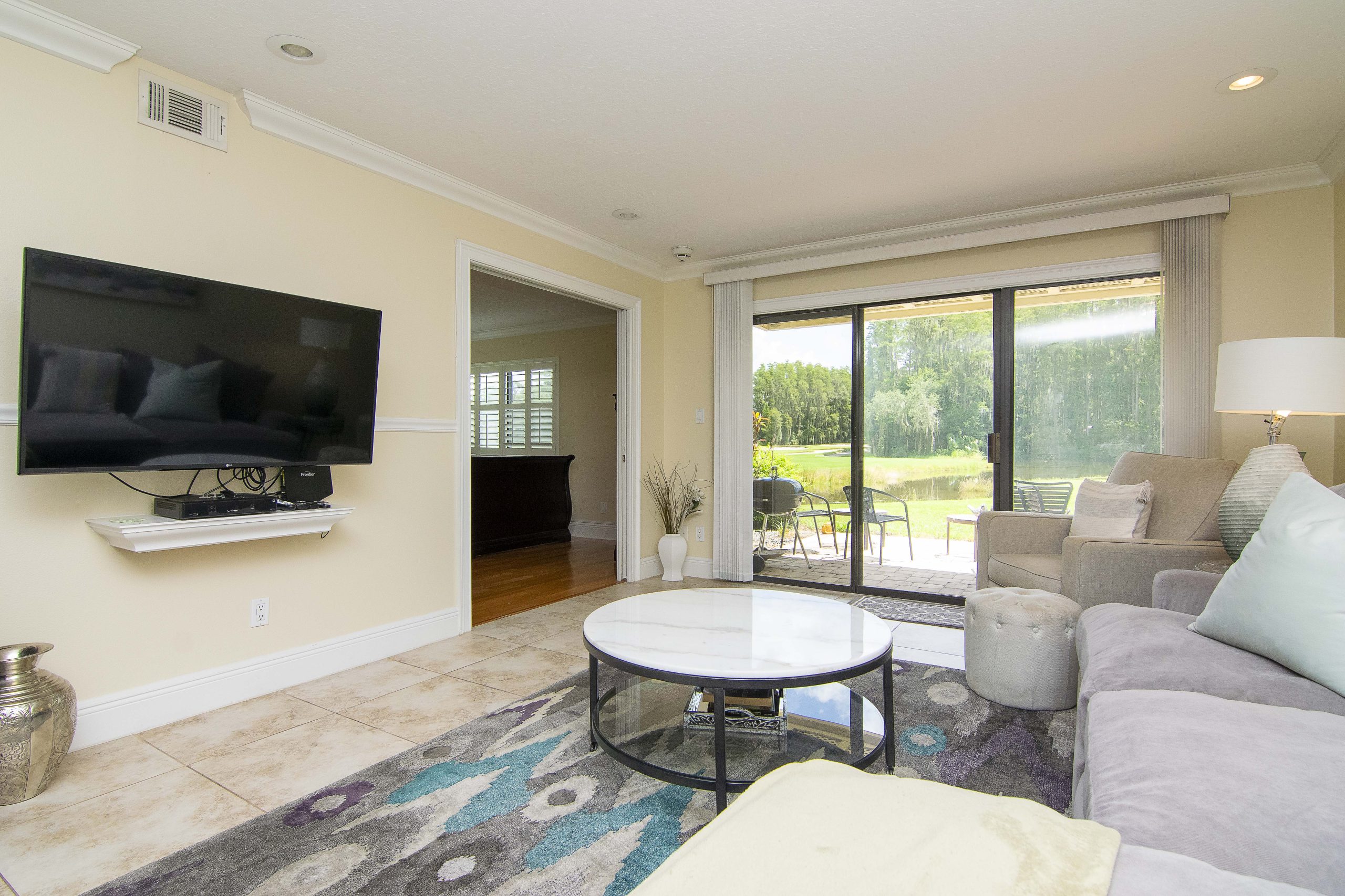 A comfortable living room of one of Sunshine Rental's Rental Properties in Wesley Chapel FL
