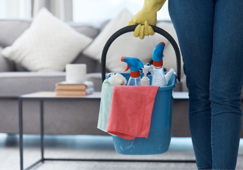 A cleaner taking care of a condo, part of Property Management in Wesley Chapel FL