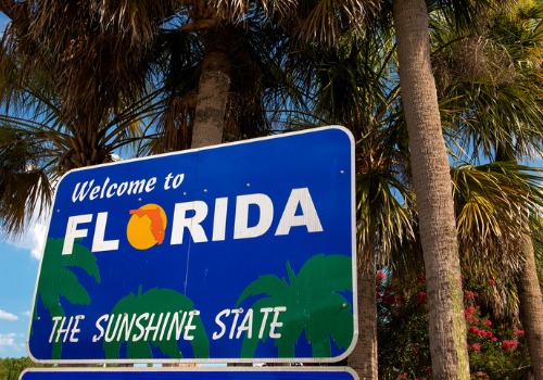 A sign welcoming people into Florida, where you can find excellent Short-Term Rentals in Tampa FL