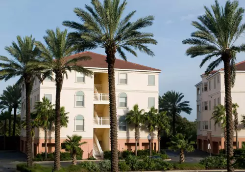 The outside of a building with condos managed by the Best Property Management Company in Tampa FL